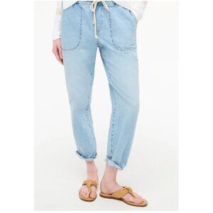 J. Crew Denim Joggers Pants with Rope Tie Closure Size 29 NWT